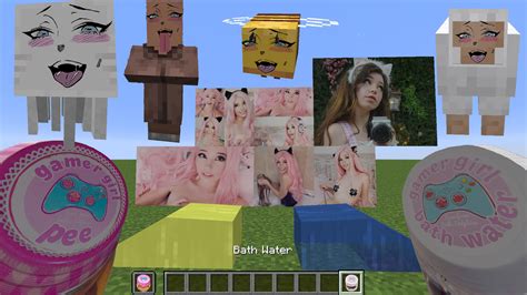 Belle Delphine Minecraft Texture Pack Showcase (Download in